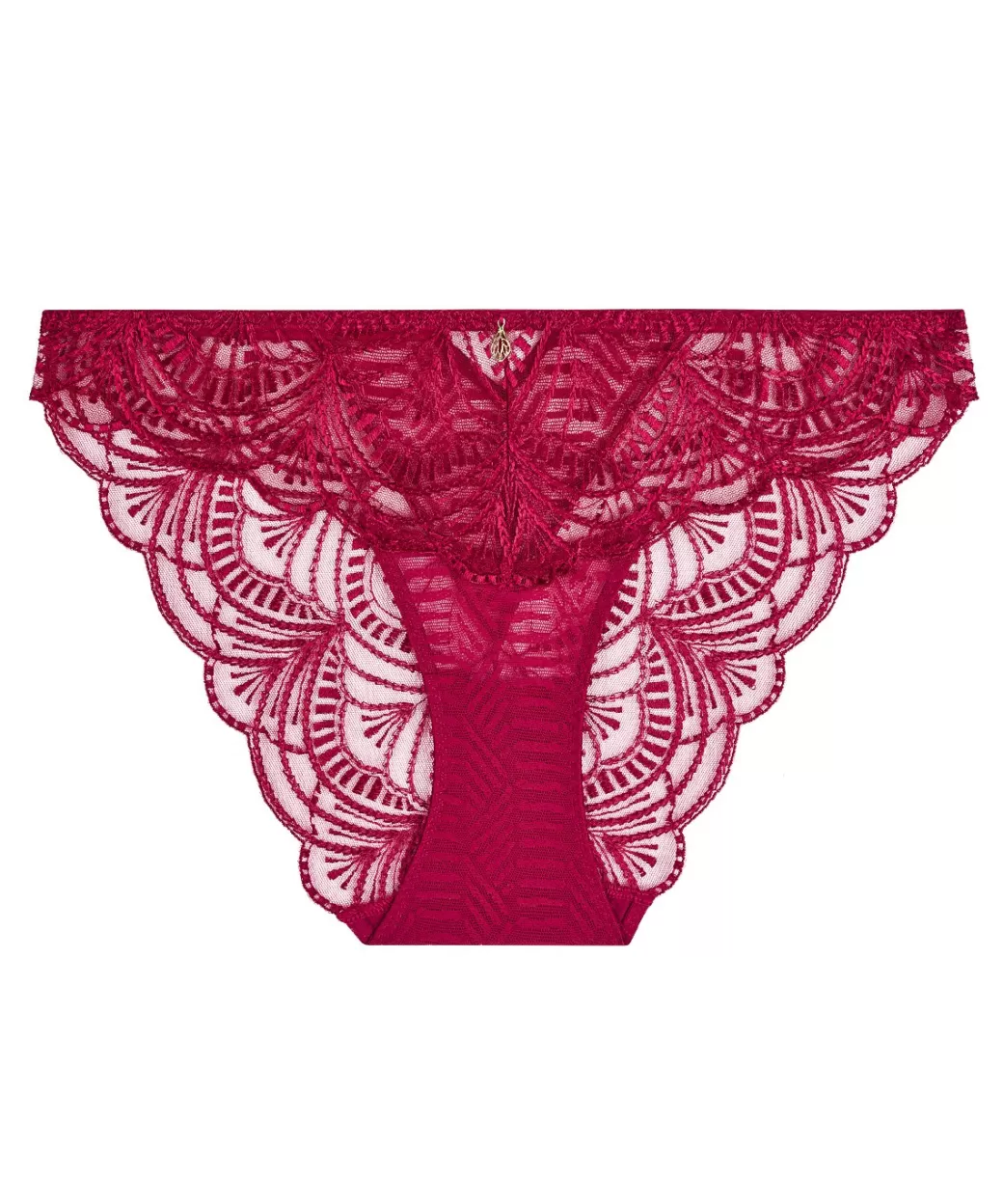 Aubade Culotte Italienne Rouge Love et Uni Bordeaux Sale