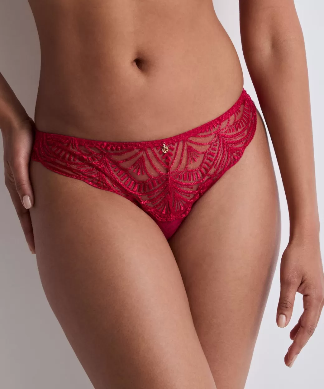 Aubade Culotte Italienne Rouge Love et Uni Bordeaux Sale