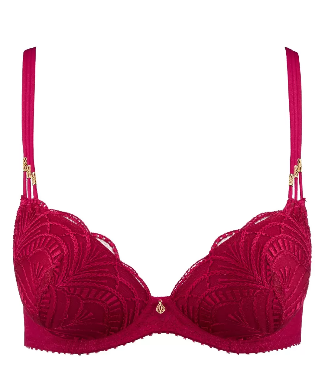 Aubade Push-up Coques Rouge Love et Uni Bordeaux Hot