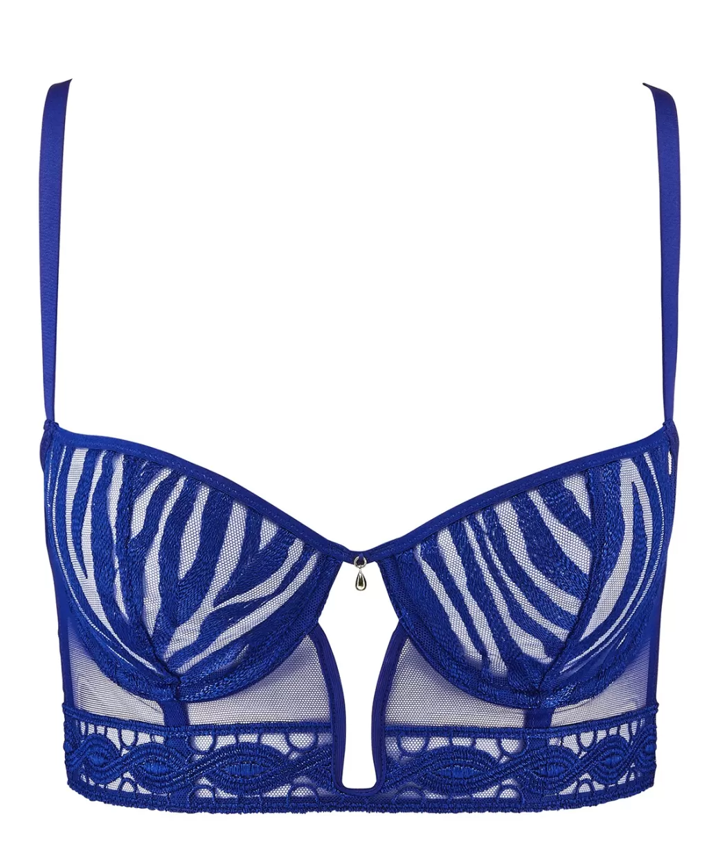 Aubade Soutien-gorge Bustier Dessus-Dessous Blue Sensation Cheap