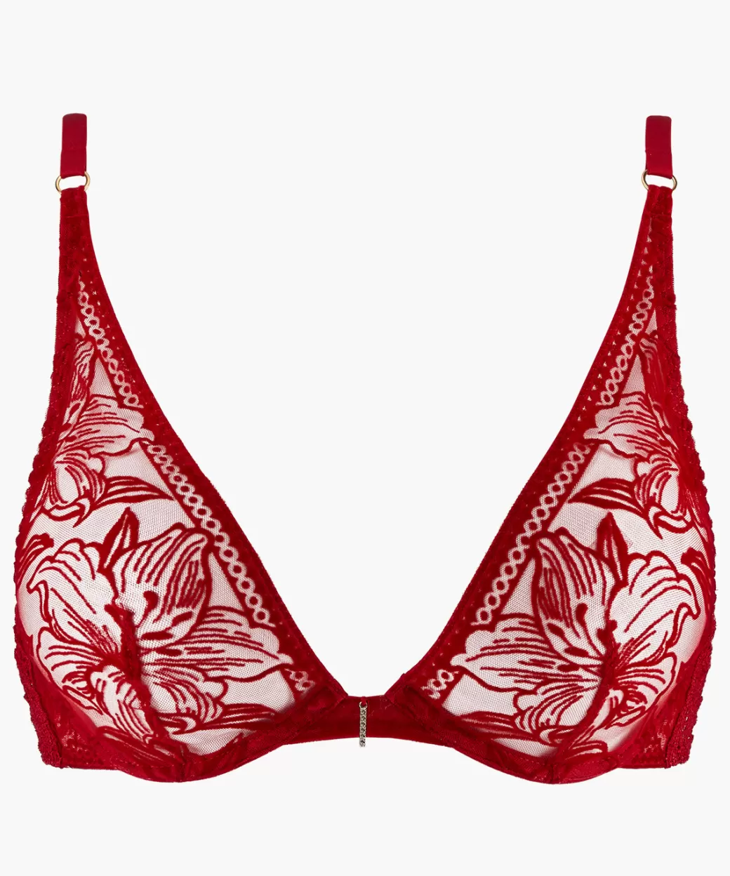 Aubade Soutien-gorge Triangle Avec Armatures Rouge Rebelle New